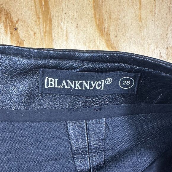 BLANKNYC Black Vegan Leather Mini Skirt - Size 28 - Picture 2 of 6